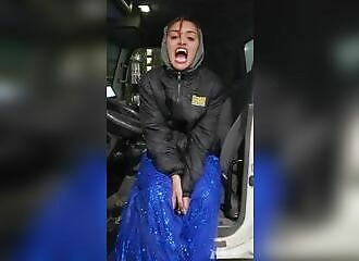 Une pro-palestinienne s'incruste dans un camion pour militer contre Israel
