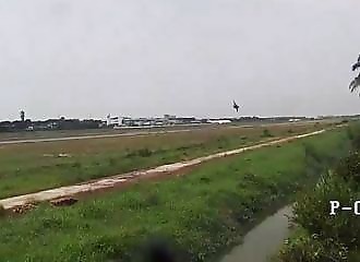 Top Gun: Drama on the runway after a triple barrel roll at low altitude