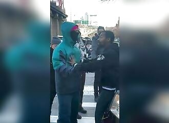 Motorist loses his temper with pro-Palestinian demonstrators 