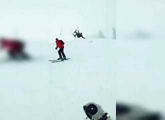 Trop de confiance en ski peut mal finir