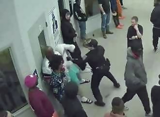 A man who violated his probation is beaten by treatment center guards