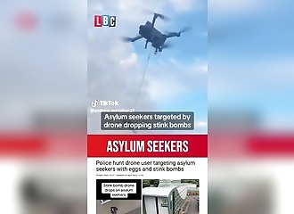 Il bombarde un hotel de demandeurs d'asile avec un drone charge d'oeufs et de boules puantes