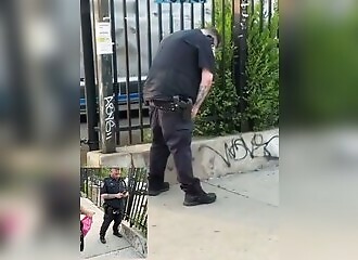 This American policeman should have avoided rum donuts