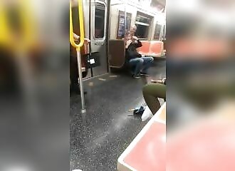 A witness stops a brawl in a metro station