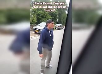 Outburst of rage against a bus driver in the middle of the street in Luxembourg