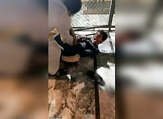 A pet lion attacks a man who tried to take a selfie with the beast (Warning - shocking)