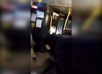 A bus with no brakes causes an accident