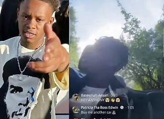 A rapper has his gold chain stolen during a live performance