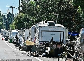 Portland est rempli de caravanes de SDF alors que les 