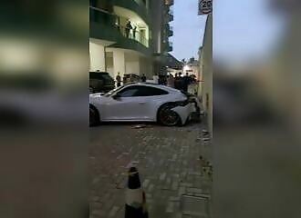A 10-year-old steals a Porsche and smashes it into a wall