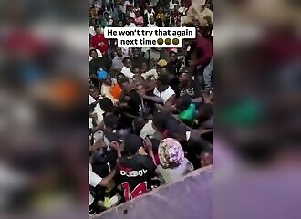 He won't dive into the crowd after that