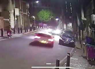 Terrifying shock: a 'hippy-crack' driver overturns his stolen car after grazing a cyclist and a car