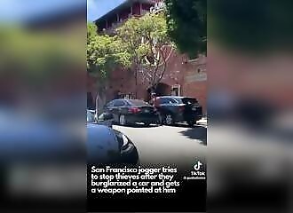 Jogger confronte des voleurs et frôle la mort à San Francisco.