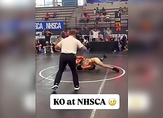 The last straw: a wrestler knocked out after a post-match altercation at the national championship
