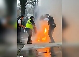 Homme s'immole par le feu à Londres suite à une dispute domestique