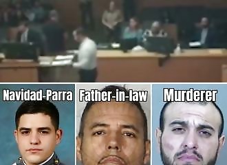 He sees his son-in-law's killer smirking in court: he crosses the room and strikes him