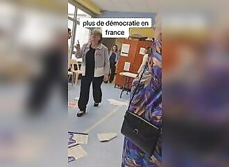 Européenne 2024 - A teacher loses her mind and ransacks a polling station 