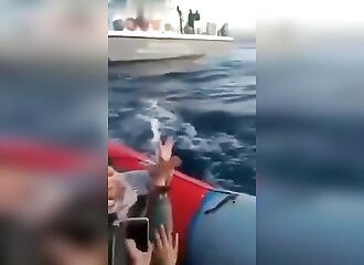 Greek coastguards repeatedly ram a migrant boat to force them to return to Turkey