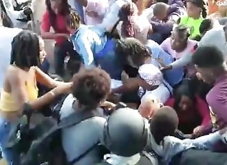 Migrants storm an asylum office in Mexico