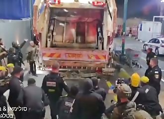 They are trying to enter Israel hidden among the trash in a dumpster