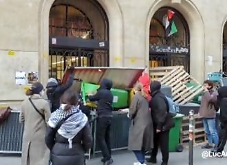 Science Po Paris is occupied by pro-Palestinians