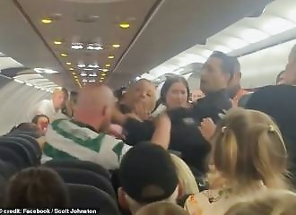 Drunk soccer fan hits police on easyJet flight 