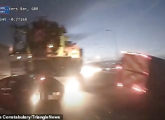 On the M25, a lorry driver on cocaine crashes seven cars