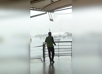 India: Wind-blown debris strikes three Air India planes in Delhi