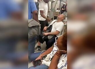 He punches a sleeping man in the subway for no reason