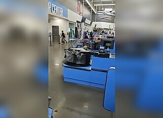 He destroys ten cash registers  because they refuse to make change