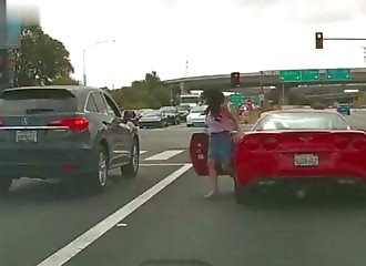Road rage in California: Woman Slashes a Tire with a Knife at a Red Light and Flees the Scene