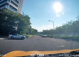He thought he had the right of way; the camera captured the inevitable collision
