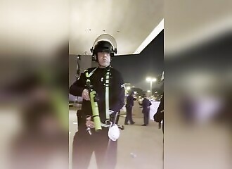 Activist injured after provoking a policeman